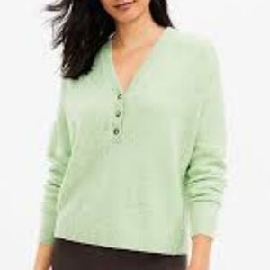 Lou & Grey Green Speckled Cozy Sweater Size Small